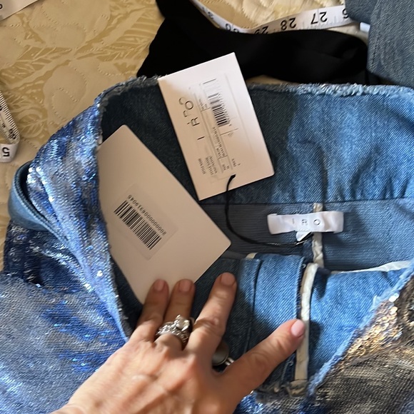 IRO Blue and blush blue Sequin skirt size 38 style name WM31NATOU - Picture 14 of 15